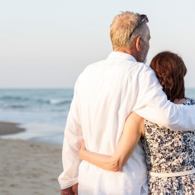 Couple on the beach.