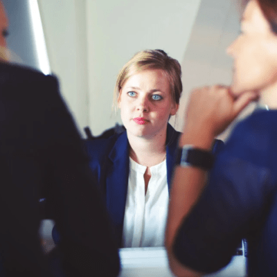 Women discussing finances