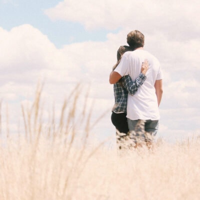 Couple in a field